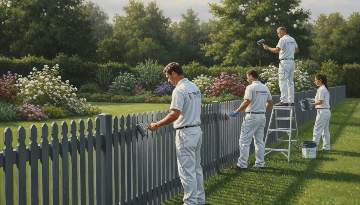 Fence painting in Lynchburg, VA by Lynchburg Paint Pros for durable weather protection